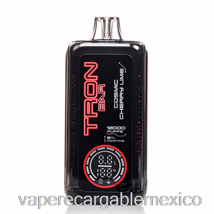 Vape Recargable Tron ​​bar 12k Desechable Cosmic Cherry Lime